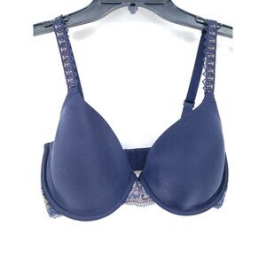 Wacoal Level Up Lace T-shirt Bra Size 32DDD Blue Underwire